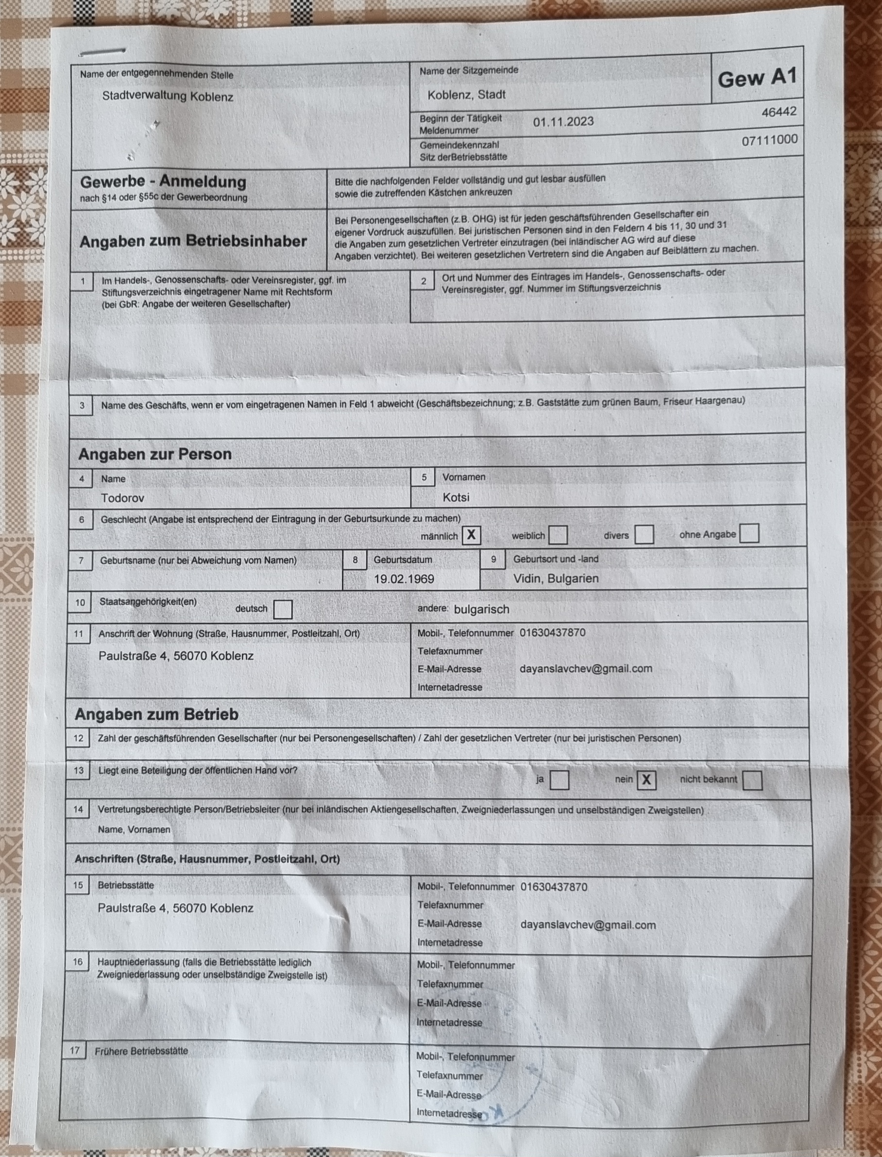 Kotsi Todorov in Umzugsunternehmen » Wilnsdorf