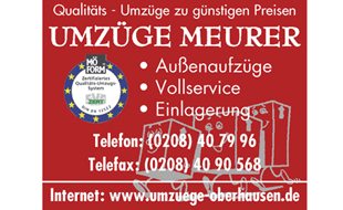 Umzüge Meurer in Umzugsunternehmen » Oberhausen
